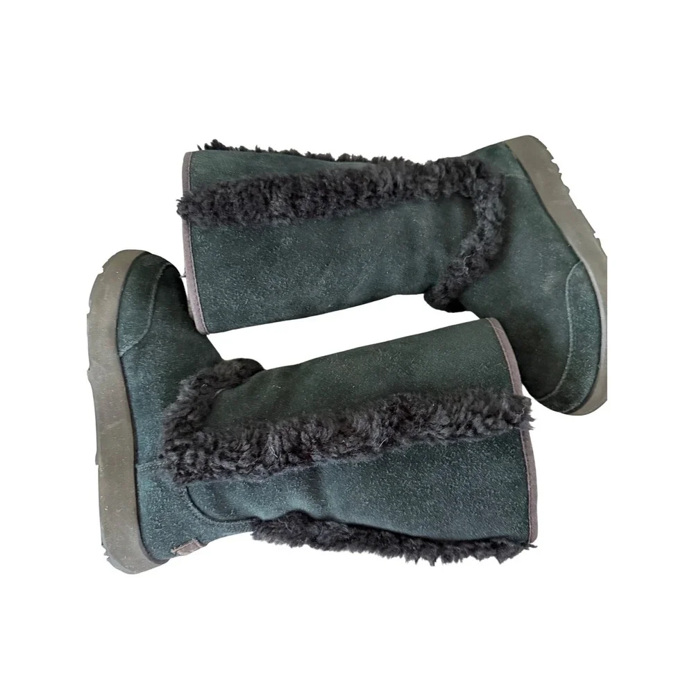 UGG Adirondack Tall II Waterproof Winter Boots Green Suede Vibram 1017511 Mens 6